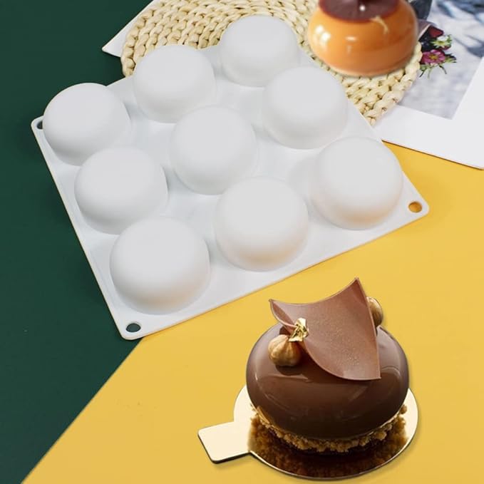 Silicone Mold Fondant Cake Mold DIY Chocolate Baking Tools Cake Decoration Accessories Bakeware (Round)