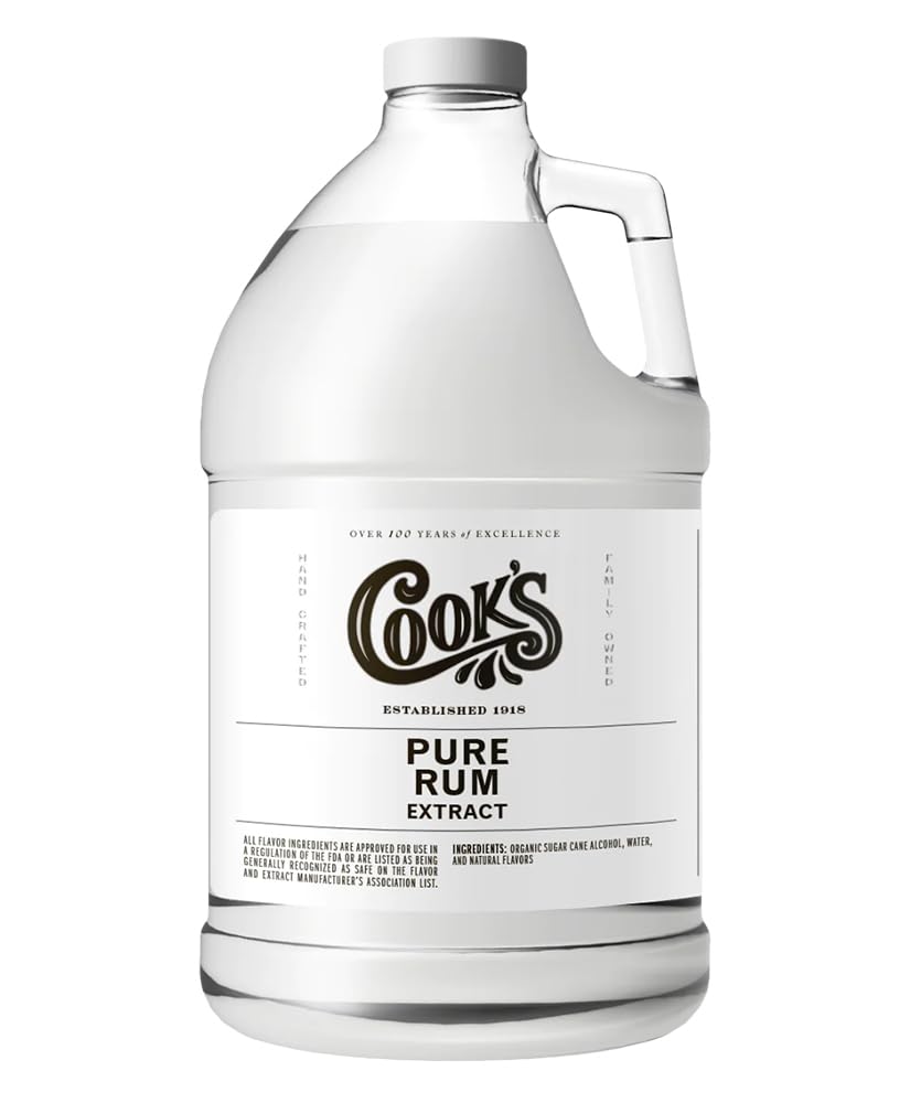 Cook's, Pure Rum Extract, For Baking, Ice Cream, Candies, Cakes, 128 oz (1 Gallon)…