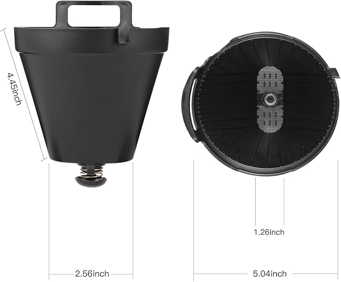 Permanent CE250 CE251 Filter Basket Holder & Gold Tone Filter Set，Compatible with Ninja 12-Cup Programmable Coffee Brewer CE200, CE200BRN, CE200C, CE201, CE201BRN, CE201C