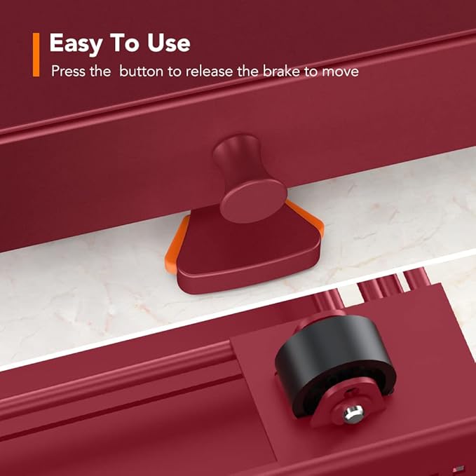 Goldlion K Cup Holder Sliding Tray Pull out Coffee Pod Organizer Rolling K Cup Organization Storage Drawer Countertop Maker Stand Rack Capsules Compatible with Keurig Accessories, Red
