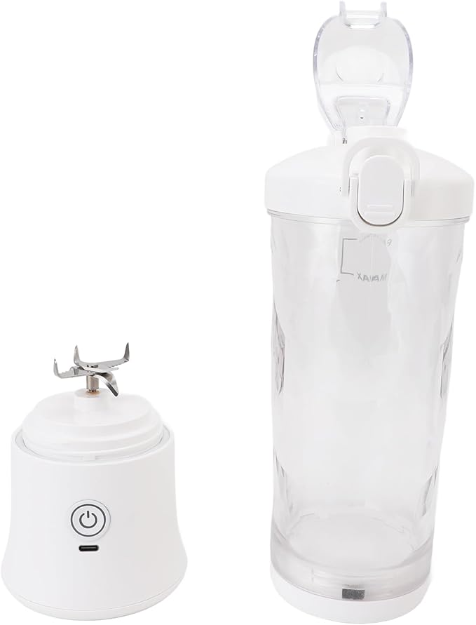 Portable Blender, Mini USB C Rechargeable Blender, 600ml 18000RPM with Stainless Steel Blades & RGB Light, Ideal for Travel, Gym & Home