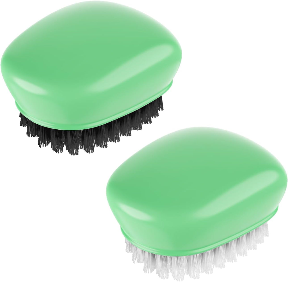 SXhyf Vegetable Brush Scrubber for Food [Black Stiff Bristles Brush + White Soft Bristles Brush] Potato Scrubber, Dishwasher Safe Veggie & Fruit Cleaning Brush for Mushrooms, Carrots, Lemons, Eggs