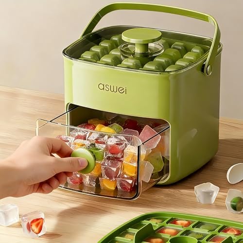 Mini Ice Cube Tray with Lid and Bin + Mini Ice Cube Trays with Lids