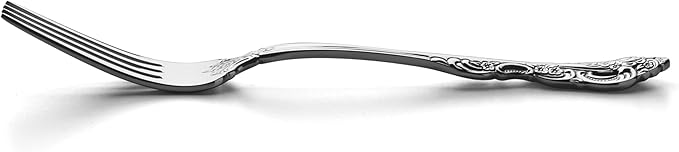 Oneida Silverware Set, Michelangelo Fine Flatware Dinner Fork Set, Service For 4, 18/10 Stainless Steel, Rust Resistance, Dishwasher Safe, Home And Kitchen Utensils Sets, Forks (Silver, 4 Piece)