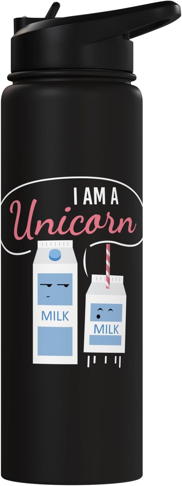 I Am A Unicorn I Milk Funny Funny Milk Carton Fun Unicorn Stainless Steel Insulated Water Bottle