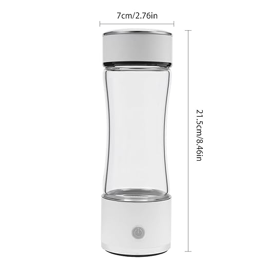 Hydrogen Water Generator Bottle, Portable Rechargeable Ionizer Machine,Improve Water in 3 Minutes, for Home, Office, Travel, Daily Drinking (White)
