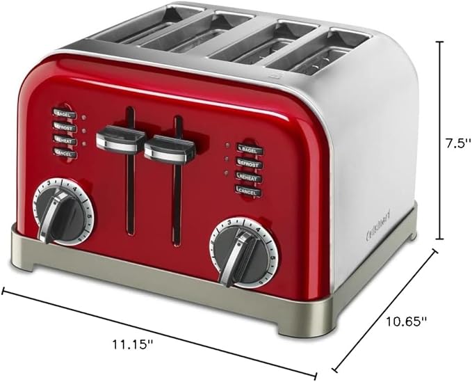 Cuisinart 4-Slice Metal Classic Toaster (Metallic Red)