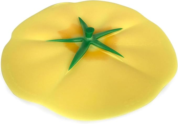 Charles Viancin - Tomato Silicone Lid for Food Storage and Cooking - 11''/28cm - Airtight Seal on Any Smooth Rim Surface - BPA-Free - Oven, Microwave, Freezer, Stovetop and Dishwasher Safe