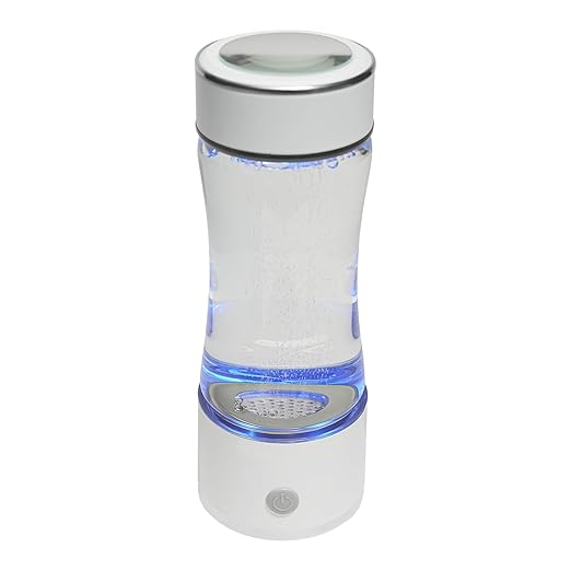 Hydrogen Water Generator Bottle, Portable Rechargeable Ionizer Machine,Improve Water in 3 Minutes, for Home, Office, Travel, Daily Drinking (White)