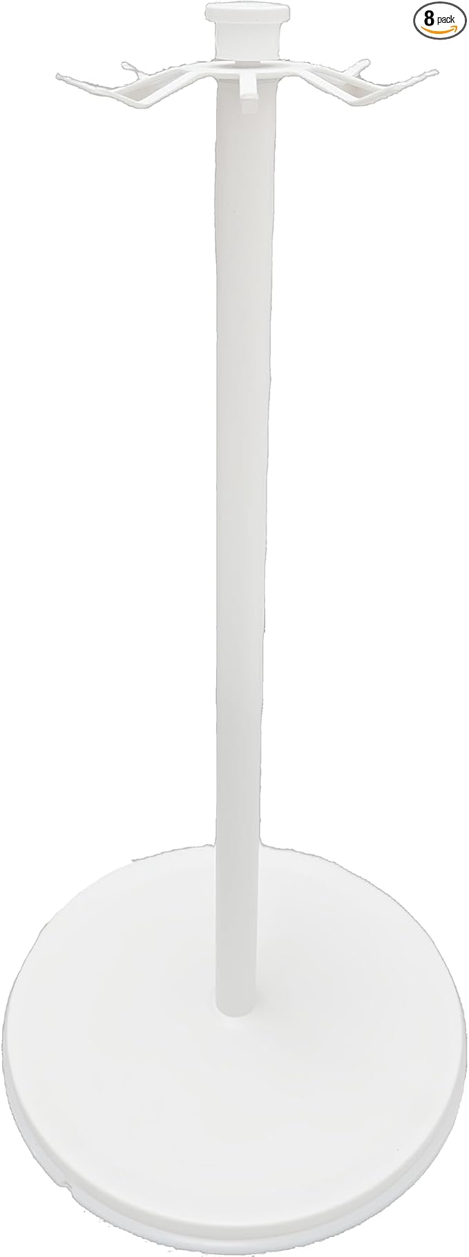 Kitchen Utensil Hanger Stainless Steel Utensil holder Rotatable Cooking Utensils Holder with 8 Hooks, Hanging Spoon Spatula Holder , White (Without Kitchen Utensils)