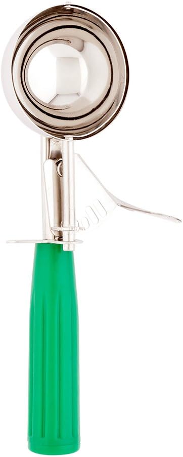 Restaurantware Bundle: 2.75/3.25/3.75 oz Portion Control Ice Cream Scoops, Trigger Release Dishers (Blue, Green, Ivory Handles) for Cookie Dough, Baking, Cupcake Batter