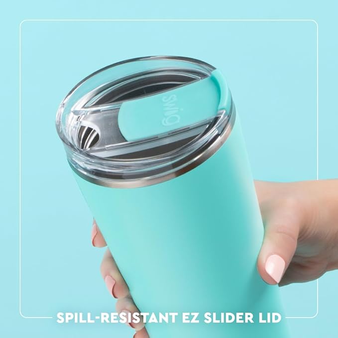 Swig Life 22oz Insulated Tumbler, Travel Coffee Tumbler with Lid, Cup Holder Friendly Travel Coffee Mug, Stainless Steel (Bride to Be)