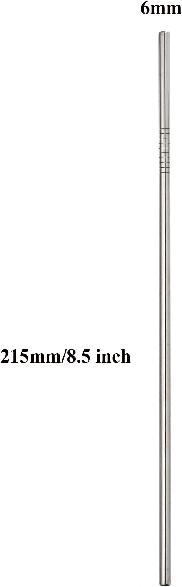 Metal Straws 100 Pack. 8.5" Reusable Stainless Steel Straight Straws in Bulk Order for Drinks.Drinking Straws Wholesale for 30 oz & 20 oz Tumblers Yeti Water Bottle(8.5" - Silver, 100pcs - Straight)