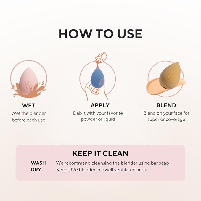 PURE Cut Makeup Blender Sponge, Streak Free Application of Liquid, Powder & Cream Foundation, Professional Complexion Blending Tool, Cruelty Free, Vegan, Latex Free