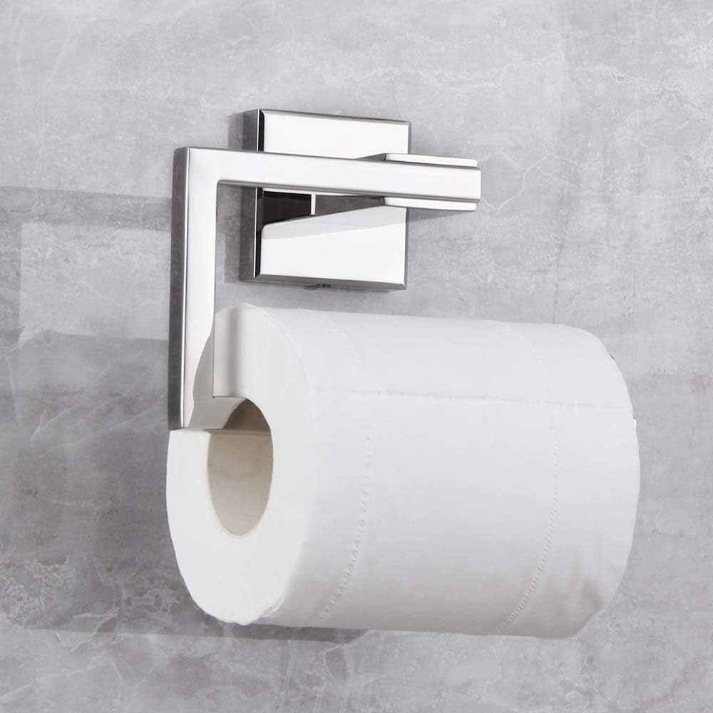 Bathroom Toilet Paper Holder SUS304 Stainless Steel Kitchen Washroom Tissue Roll Dispenser Wall Mounted Rustfree 5-inch TP Holder Polished Finish