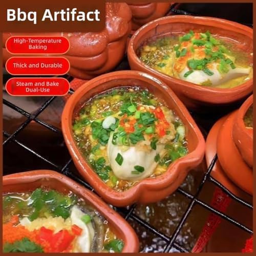 Ceramic Cooking with Lid small Heat Resistant Compatible Earthen Ceramic Cooking Pot Unglazed for Cooking, Rice Meat Soup Family Meals with Tray, spoon(15.5 * 12 * 12cm)