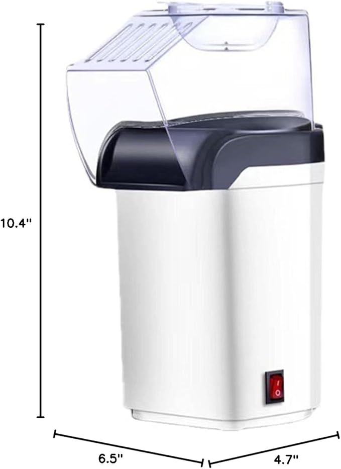 Nostalgia Hot Air Popcorn Popper Maker, 1200W Electric Pop Corner Machine, 16 Cups, 3 Minutes Done, Fully Automatic Healthy No Oil and No Sugar Corn Popcorn Machine (White)