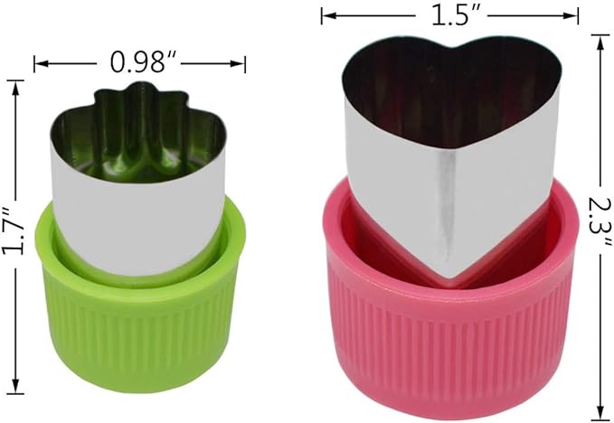 11Pcs Vegetable Cutter Shapes Set Mini Cookie & Fruit & Pie Stamps Mold Stainless Steel Mini Cookie Cutters Mini Food Cutters for Kids Baking and Food Supplement Tools Accessories Christmas Gift