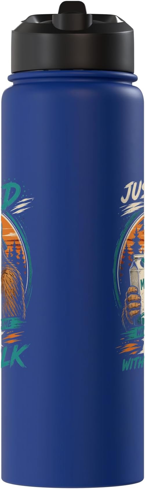 Just A Dad Who Always Came Back With The Milk Bigfoot Dad Stainless Steel Insulated Water Bottle