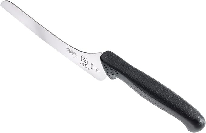 Mercer Culinary Millennia Black Handle Offset Bread Knife, 7-Inch