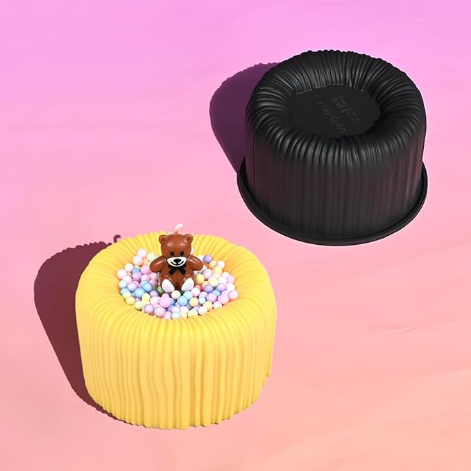 3D Silicone Mold, Cup Shape Non-stick Large Chocolate Baking Tray for Mousse Cake, Dessert, Truffle, Pastry, Jelly, Pudding (H_ Cup)