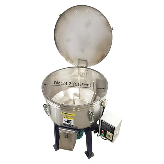 Industrial Blender Mixer Vertical Color Mixer, PP/PVC Pellets Mixer Stainless Steel Industrial Blender Mixer Vertical Color Mixer 110LB, 110V 1.5KW