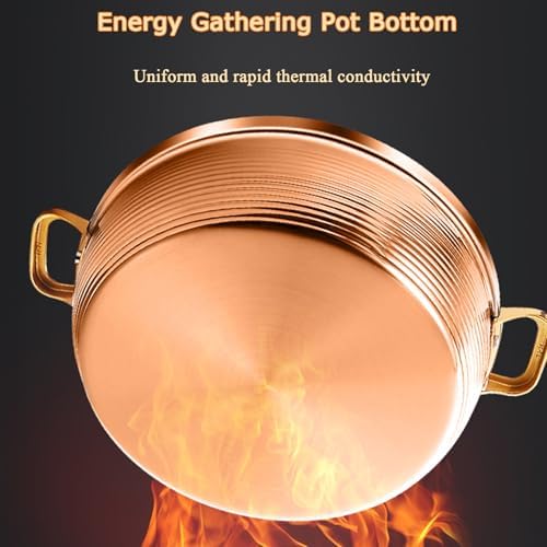Large Stainless Steel Moroccan Tagine Pot - Non-Stick Casserole with Cone-Shaped Lid & 2 Handles, 30cm/11.8in, Elegant Gold Finish for Authentic Moroccan Cooking