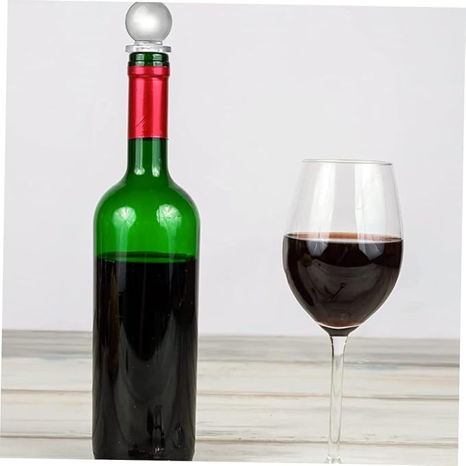 24pcs Glass Ball Stoppers Ball Wine Stoppers Wine Bottle Toppers for Bottles