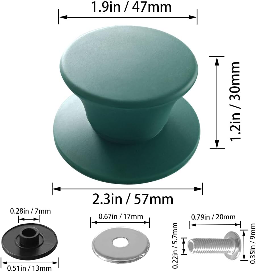 JoyTube Universal Pot Pan Lids Replacement Knob, Silicone Heat Resistant Pan Cover Holding Handles BPA Free Dishwasher Safe Fits Skillets and Kitchen Cookware (Pack of Two-Blackish Green)