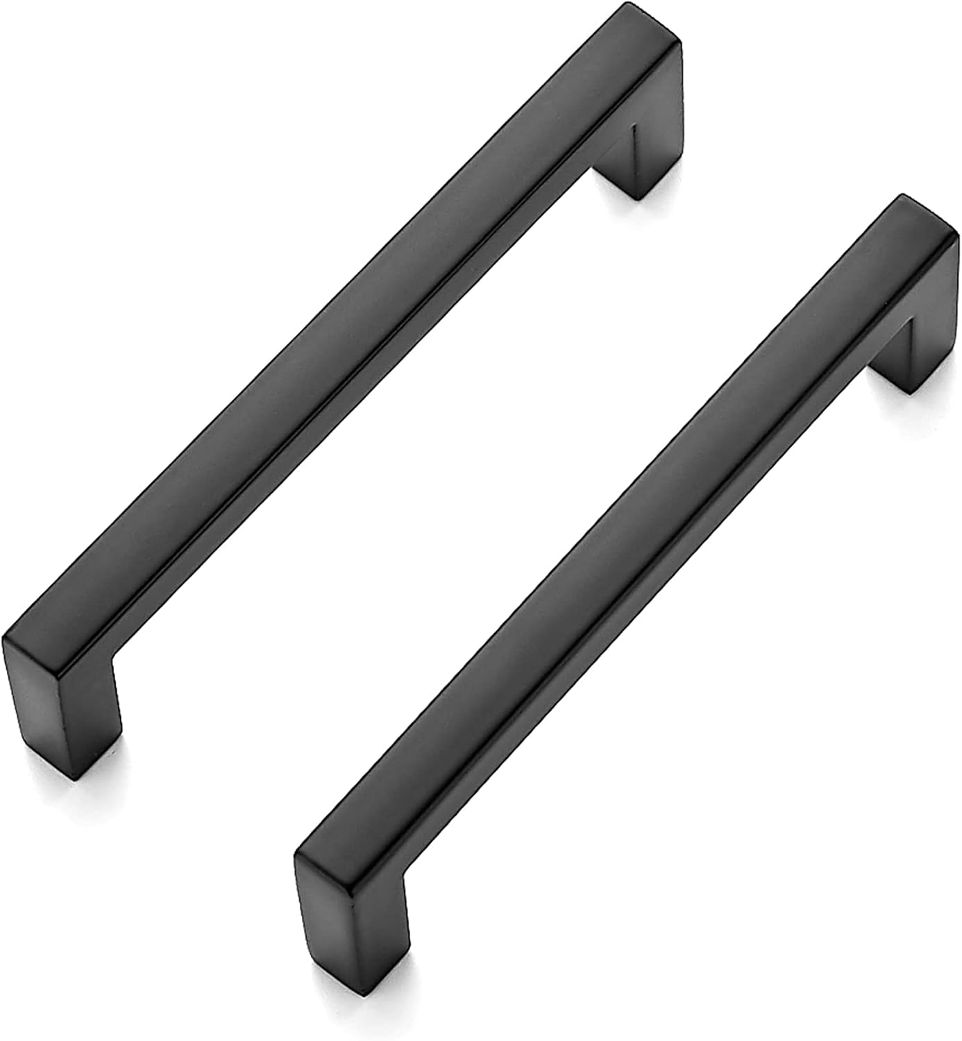 Ravinte 35 Pack Solid 3-3/4 Inch Center to Center Slim Square Bar Drawer Handles Cabinet Hardware - Matte Black Kitchen Pulls