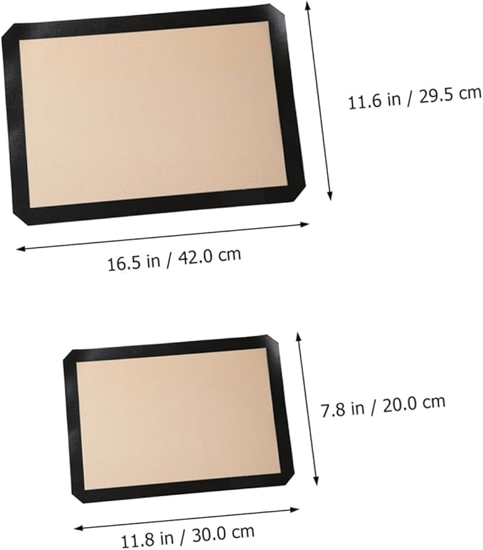 IMIKEYA 4pcs Silicone Baking Mats Non-stick Heat Resistant Pad Reusable Baking Liners for Pastry Bread and Cake