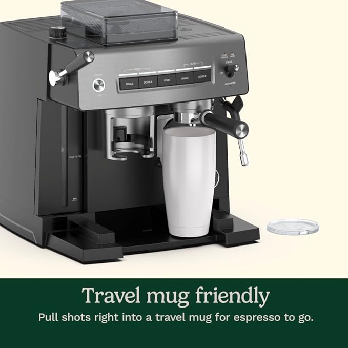 Cuisinart Espresso Bar Grind & Brew Espresso Machine, 16 Grind Settings from Fine to Coarse, Makes Hot or Cold Cafe-Quality Beverages at Home Including Cappuccino, Lattes and Cold Coffee, EM-640