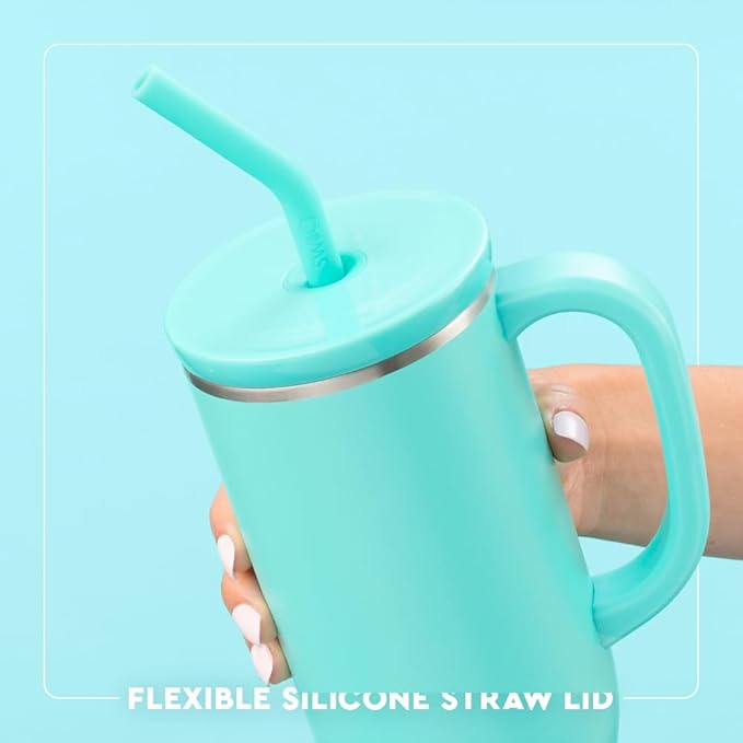 Swig Life 30oz Mega Mug, 30 oz Tumbler with Handle and Straw, Cup Holder Friendly, Dishwasher Safe, Extra Large Insulated Tumbler, Stainless Steel Water Bottle (Love All)