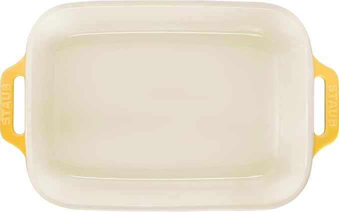 STAUB Ceramic 3-pc Rectangular Baking Dish Set - Citron