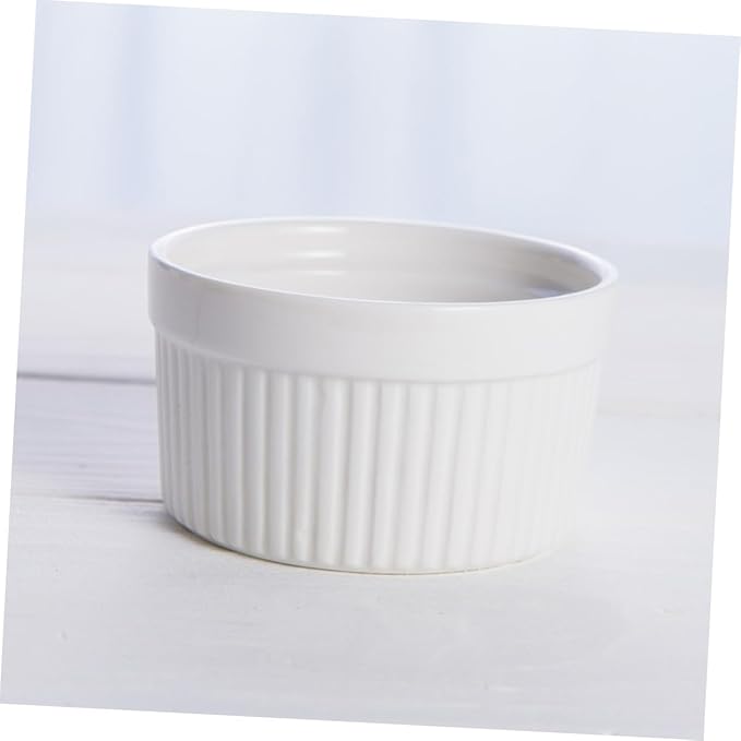 Zerodeko 8pcs Non-stick Ceramic Cake Reusable Bakeware for Diy Baking Heat Resistant Easy Demoulding for Cakes and Breads Microwave Oven Safe White