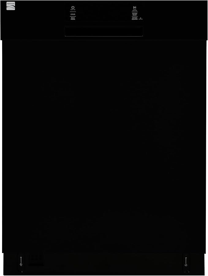 Kenmore 22-14609 24" Built-In Dishwasher - UltraWash Plus, TurboDry, SmartWash & EasyFlex Third Rack - 15 Place Settings - 45 DBA - ENERGY STAR Certified - 24" - Black