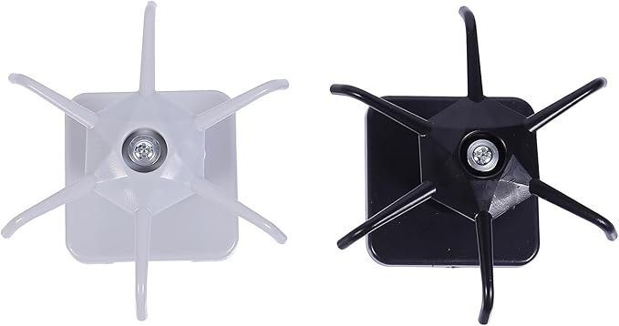 DOITOOL Wall-Mounted Kitchen Utensil Hooks Set, 2pcs Punch-Free Wall Organizer Hooks in Black and Gray White, Space-Saving Hanging Rack for Spatulas and Spoons, Kitchen Storage Solution