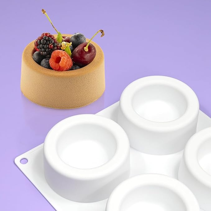 mostsom Silicone Molds Mousse Mold Round Cup Design Silicone Cake Molds Dessert Baking Tools Mousse Mould Kitchen Supplies (I_ Round Cup)