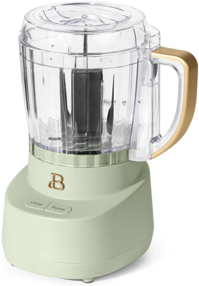 3-Cup Mini Food Chopper, Chop-Puree Selector, Dishwasher Safe Parts & Safe Lid, 250W (Sage Green)