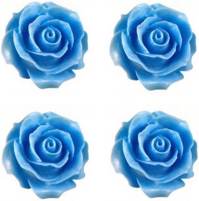 Rose Flower Silicone Molds,2pcs Roses Flowers Fondant Molds Polymer Clay Mould Candy Chocolate Molds for Cupcake Cake Pop Puck Decoration DIY Crafts