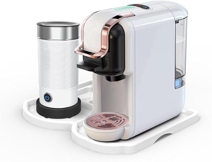 Multi-Capsule Coffee Maker, Hot/Cold Coffee Maker, Milk, ESE Pod Ground Coffee, Cafeteria, 19 Bar, 5 in 1 (Color : H2B M1A Tray WH, Size : CHINA_EU)