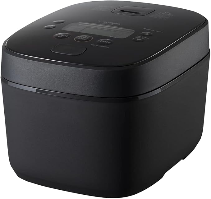 Zojirushi NW-QAC18 10-Cup Capacity Flat-Top Induction Cooker and Warmer with Custom Cooking Pan, Double Nonstick Coating for Easy Clean-Up (Black)