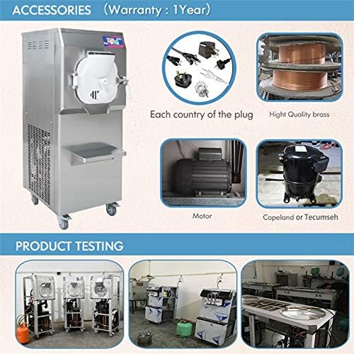 Kolice ETL Certificate Commercial Hard ice Cream Machine Gelato ice Cream Making Machine Italian Water ice Maker-Italy Designed Extra Strong Door, 9-11 Gal Per Hour