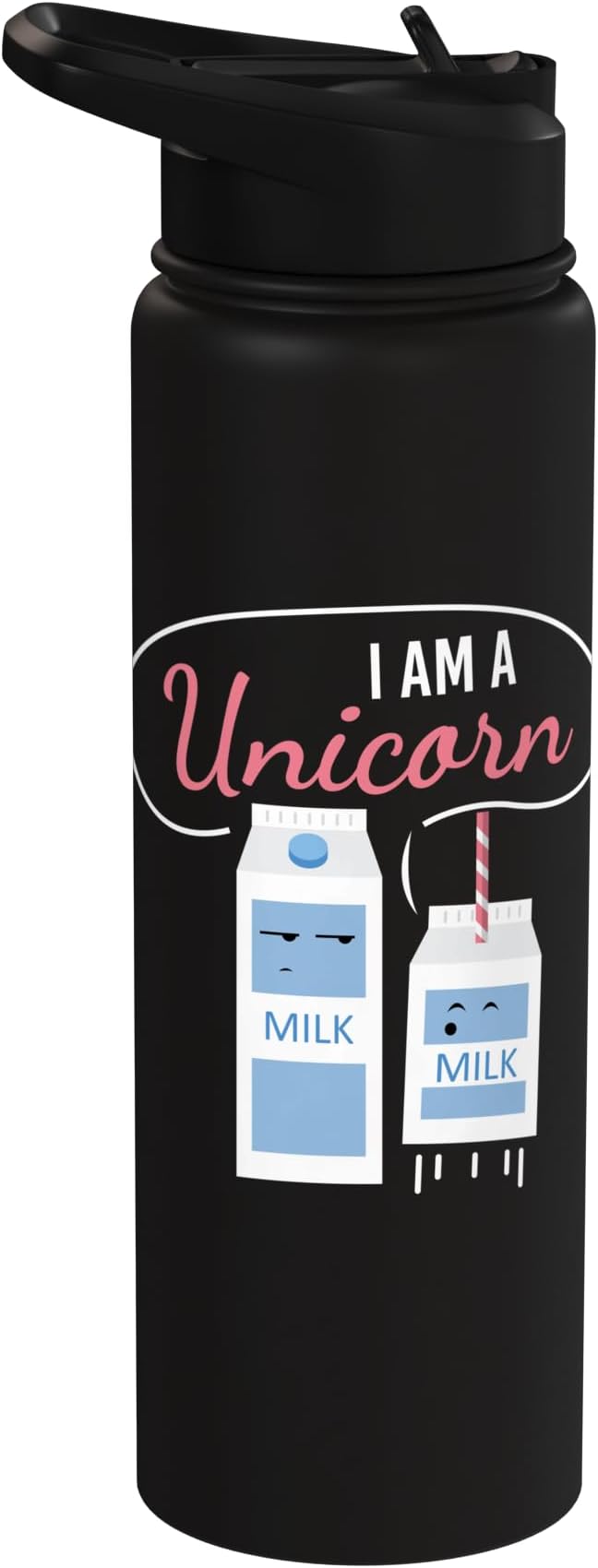 I Am A Unicorn I Milk Funny Funny Milk Carton Fun Unicorn Stainless Steel Insulated Water Bottle
