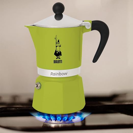 Bialetti Moka Express Rainbow (Green, 3 Cups)