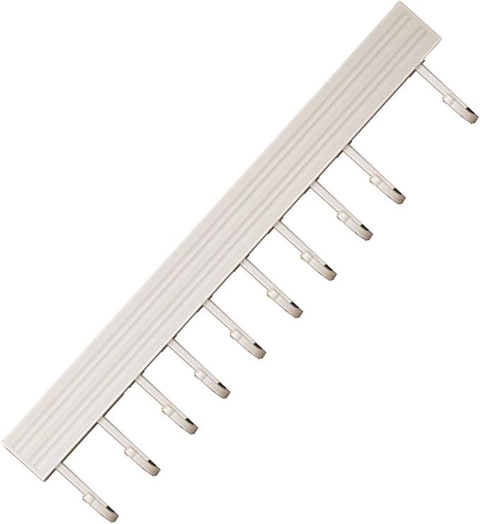 ZJchao Space Aluminum Kitchen Utensils Hanger Rack Organizer White (10 Hooks 50cm)
