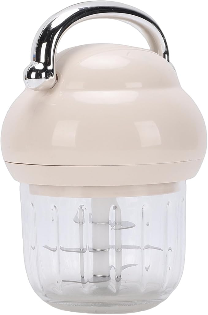 Fockety Electric Garlic Chopper, 350ml Portable Cordless Mini Food Processor, Rechargeable Veggie Chopper Garlic Grinder Masher, Wireless Blender for Vegetable, Fruits, Baby Food