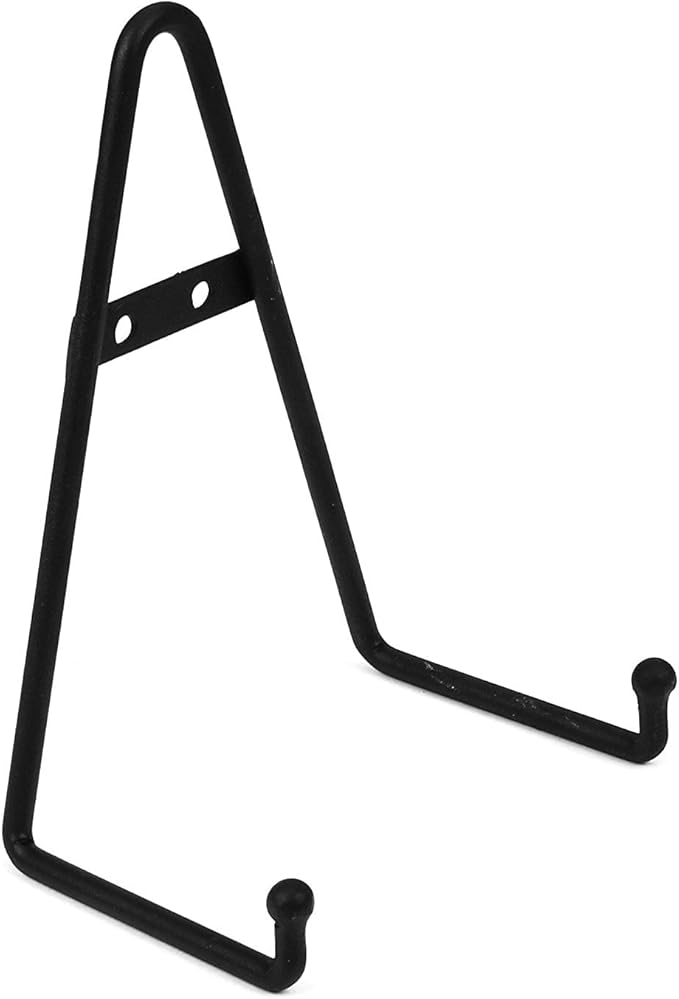 Milltown Merchants™ Metal Display Stand - Free Standing or Wall Mounted Decorative Plate Holder - Versatile Plate Hanger Stand - Black Metal Plate Stand (1 Pack, Medium)