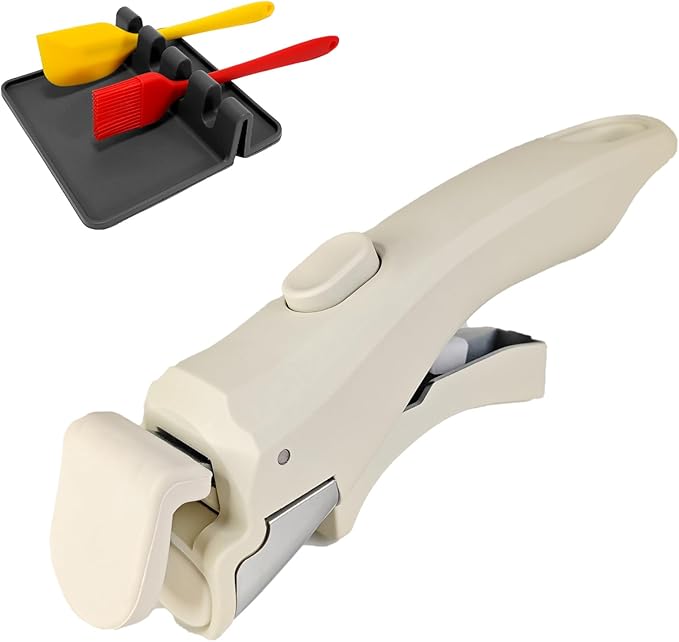 Removable Pot Handle, Universal Pan Handle, Replacement for Pots and Pans, Fits All Cookware, Includes Spoon Rest, Durable & Heat-Resistant, Cream White