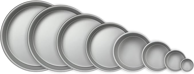 PME Professional Aluminum Round Cake Pan, 12 x 4 in,Silver